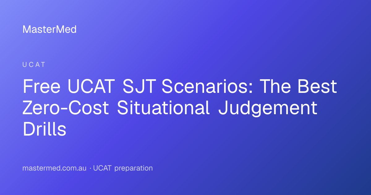 Free UCAT SJT Scenarios: Zero-Cost Drills for Band 1 | MasterMed