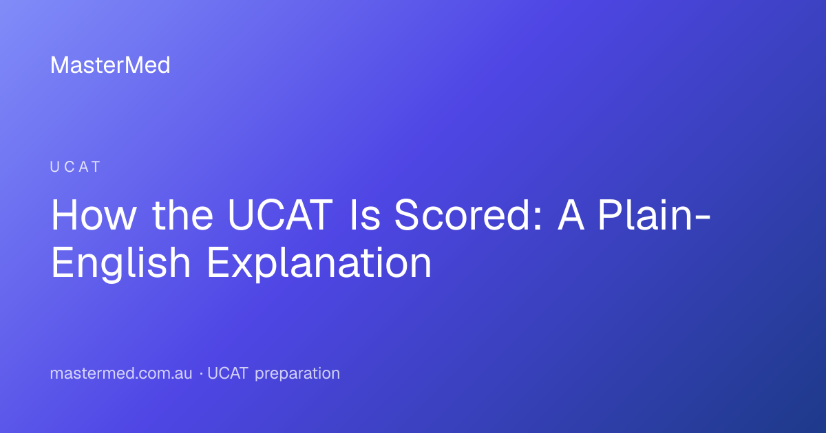 How the UCAT Is Scored: Scale, Percentiles & SJT Bands | MasterMed